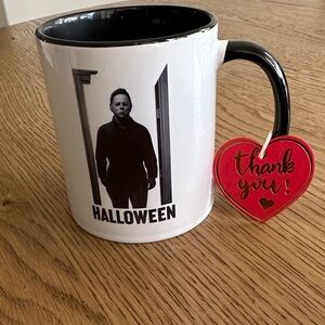 Halloween Michael Myers Black & White Ceramic Mug